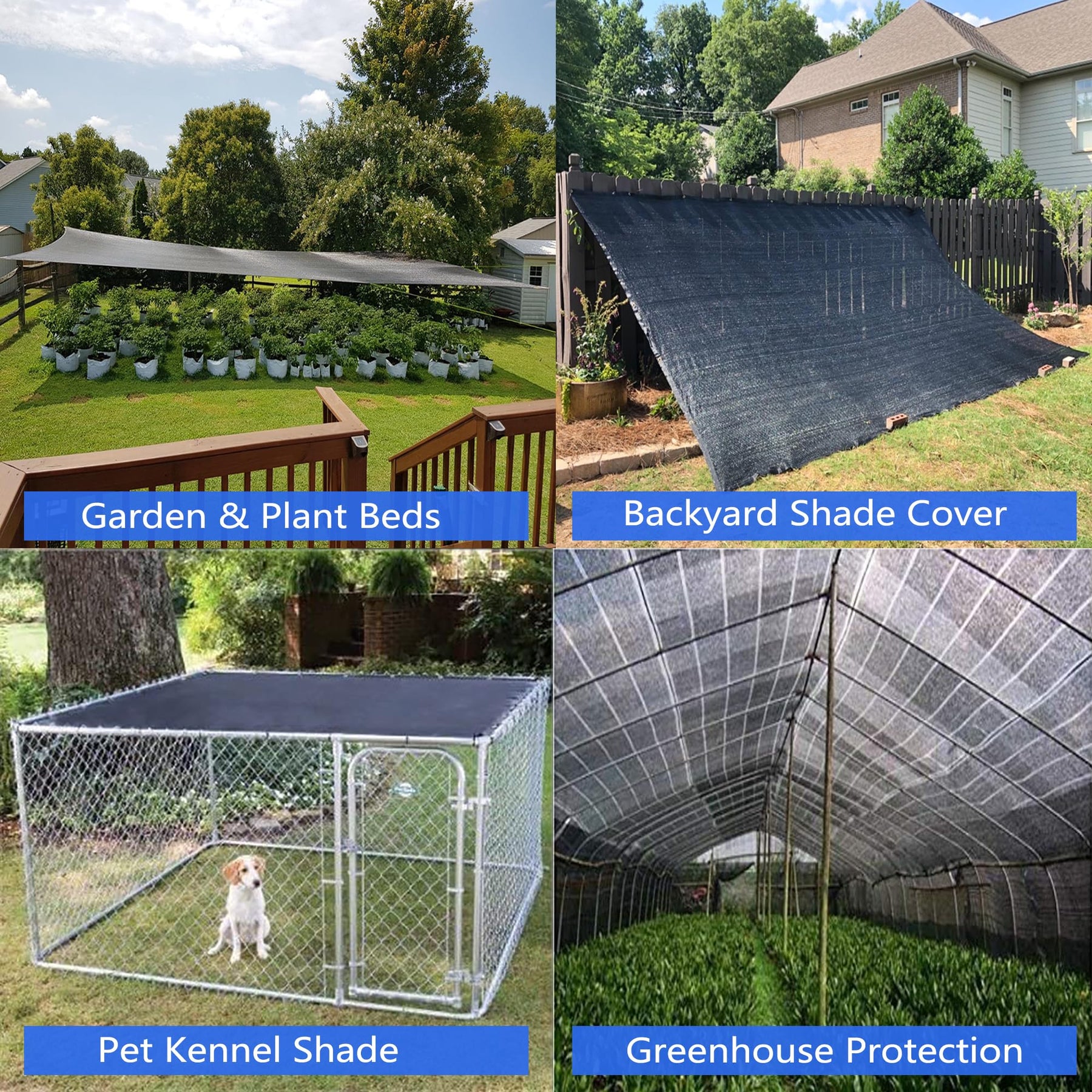 Black Shade Cloth Roll Outdoor Sunblock Mesh for Garden Patio Canopy